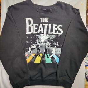 The Beatles Abbey Road Black Crewneck Sweatshirt Juniors/ Kids Size Medium 7-9